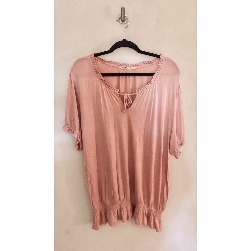Plus Size XXL Old Navy Rose Pink Cotton Short Sleeve